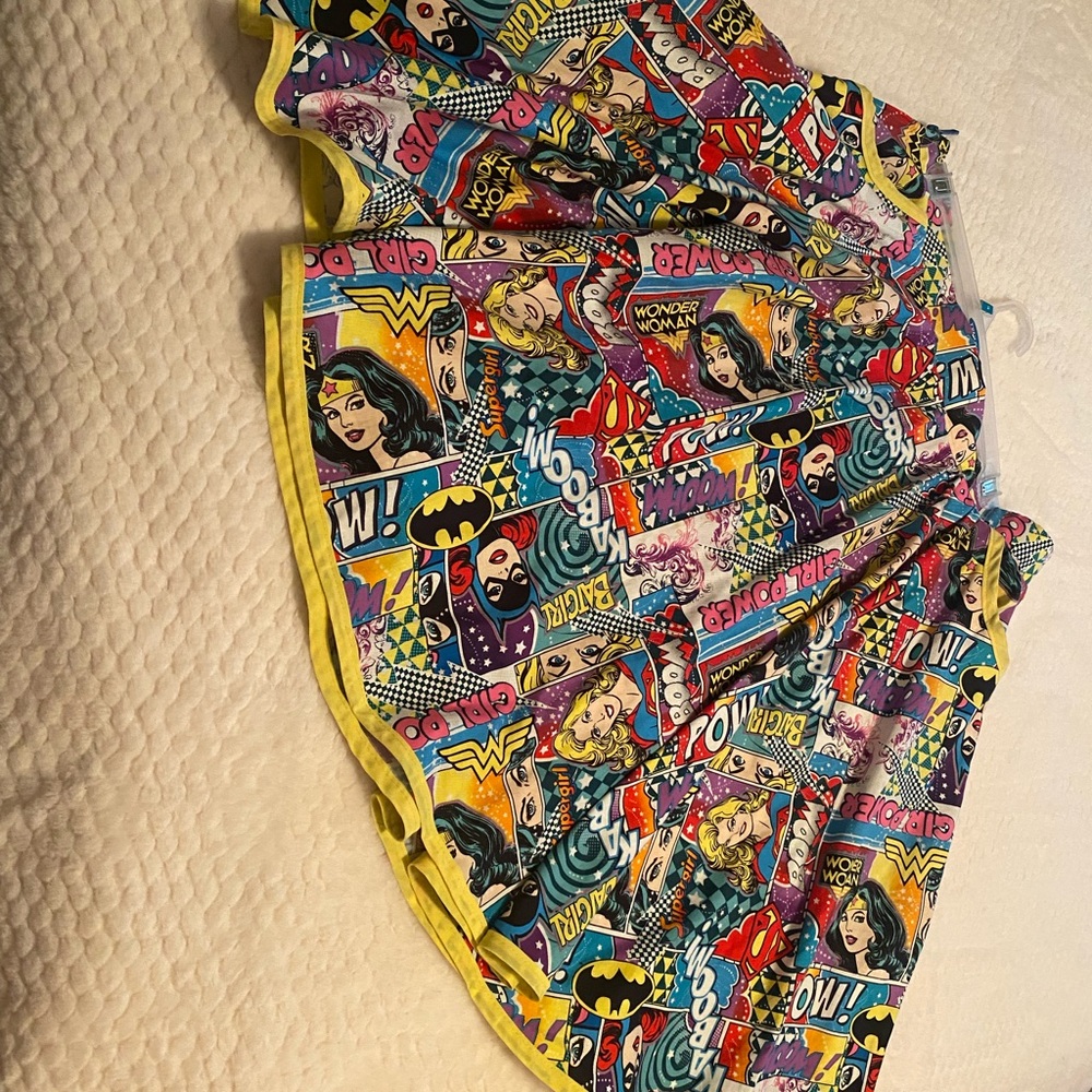 Colorful Comic Print Women Skirt - your superhero’s in one pretty bespoke piece